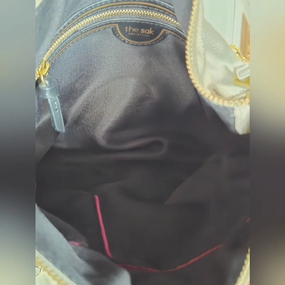 The Sak Collective Tahoe Leather Crossbody Gray Shoulder Bag - Picture 14 of 14